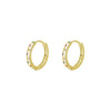 Wholesale Women's S925 Silver Simple Allmatch Round Earrings With Color Zircon And Microinlay Geometric Design