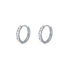 Wholesale Women's S925 Silver Simple Allmatch Round Earrings With Color Zircon And Microinlay Geometric Design