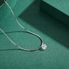 Wholesale Women's S925 Silver Snake Bone Chain Necklace With Single Diamond Geometric Design Seiko Craft