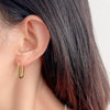 Wholesale Women's S925 Silver Ushaped Geometric Electroplated Earrings
