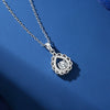 Wholesale Women's S925 Silver Water Drops Moissanite Pendant Necklace With Cross Chain Geometric Simple Style