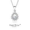 Wholesale Women's S925 Silver Water Drops Moissanite Pendant Necklace With Cross Chain Geometric Simple Style