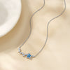 Wholesale Women's S925 Silver Zircon Star Cross Chain Necklace