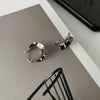 Wholesale Women's S925 Sterling Silver And Copper Irregular Earrings With Leaf Pattern And Simple Metal Design Ear Buckle