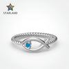 Wholesale Women's S925 Sterling Silver Animals Small Fish Shape Twist Ring With Electroplating