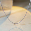 Wholesale Women's S925 Sterling Silver Aquamarine Necklace With Geometric Pigeon Egg Pendant And Diamond Inlay