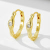 Wholesale Women's S925 Sterling Silver Asymmetrical Geometric Earrings Set With Diamonds
