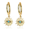 Wholesale Women's S925 Sterling Silver Bohemian Eye Inlaid Turquoise Earrings