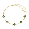 Wholesale Women's S925 Sterling Silver Bracelet With Clover Zircon Inlaid Butterfly Hollow Tail And Flower Pattern Electroplated