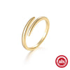Wholesale Women's S925 Sterling Silver Classic Opening Ring With Geometric Design And Zircon