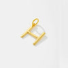 Wholesale Women's S925 Sterling Silver Clavicle Chain Necklace With Glow Surface Letter A Z Text Design And 18K Gold Electroplating