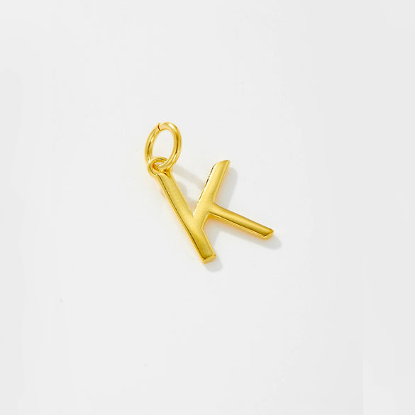 Wholesale Women's S925 Sterling Silver Clavicle Chain Necklace With Glow Surface Letter A Z Text Design And 18K Gold Electroplating