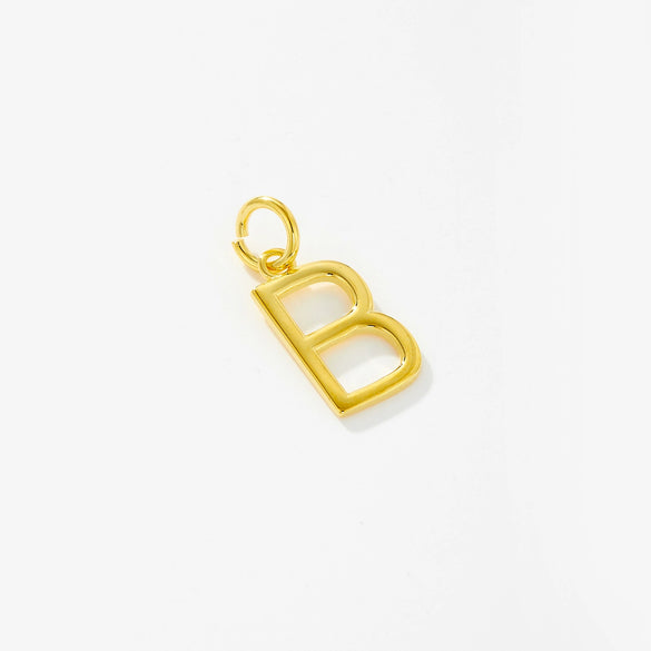 Wholesale Women's S925 Sterling Silver Clavicle Chain Necklace With Glow Surface Letter A Z Text Design And 18K Gold Electroplating