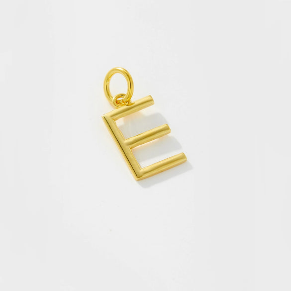 Wholesale Women's S925 Sterling Silver Clavicle Chain Necklace With Glow Surface Letter A Z Text Design And 18K Gold Electroplating