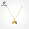 Wholesale Women's S925 Sterling Silver Clavicle Chain Necklace With Rainbow Inlaid Geometric And U Shape Electroplated