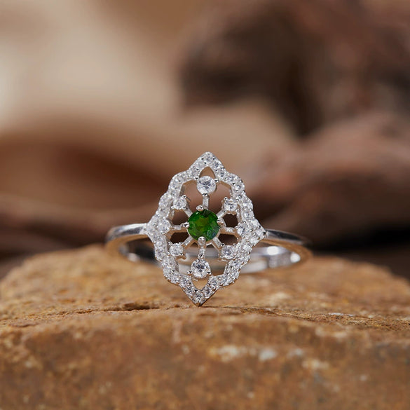 Wholesale Women's S925 Sterling Silver Colored Gemstone Ring With Natural Sapphire Ruby Tanzanite In Geometric Ushaped Light Luxury Style Set With Gems