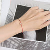 Wholesale Women's S925 Sterling Silver Cute Cow Zodiac Animal Woven Red Electroplated Bracelet