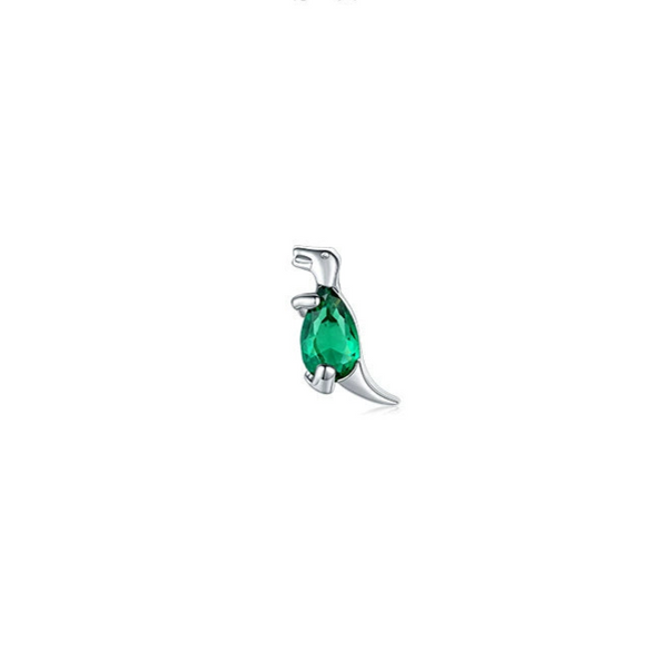 Wholesale Women's S925 Sterling Silver Cute Dinosaur Earrings With Crystal Jewelry Seiko Design