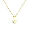 Wholesale Women's S925 Sterling Silver Diamond Geometric Heart Lock Cross Chain Necklace