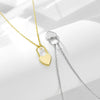 Wholesale Women's S925 Sterling Silver Diamond Geometric Heart Lock Cross Chain Necklace