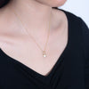 Wholesale Women's S925 Sterling Silver Diamond Geometric Heart Lock Cross Chain Necklace