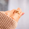 Wholesale Women's S925 Sterling Silver Double Arrow Open Ring Geometric Style Electroplated Jewelry