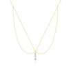 Wholesale Women's S925 Sterling Silver Double Layer Stacked Geometric Elegant Allmatch Clavicle Chain Necklace With Electroplating