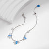 Wholesale Women's S925 Sterling Silver Drop Shape Diamond Bean Bracelet
