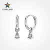 Wholesale Women's S925 Sterling Silver Drop Shape Light Luxury Earrings With Electroplating