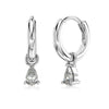 Wholesale Women's S925 Sterling Silver Drop Shape Light Luxury Earrings With Electroplating