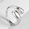 Wholesale Women's S925 Sterling Silver Drop Shape Ring Electroplated Trendy Simple Allmatch