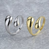 Wholesale Women's S925 Sterling Silver Drop Shape Ring Electroplated Trendy Simple Allmatch