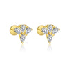 Wholesale Women's S925 Sterling Silver Earrings With Four Leaf Clover Butterfly Love Tassel Heart Shape Flower And Geometric Patterns And Zirconia