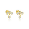Wholesale Women's S925 Sterling Silver Earrings With Four Leaf Clover Butterfly Love Tassel Heart Shape Flower And Geometric Patterns And Zirconia