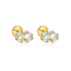 Wholesale Women's S925 Sterling Silver Earrings With Four Leaf Clover Butterfly Love Tassel Heart Shape Flower And Geometric Patterns And Zirconia