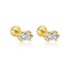 Wholesale Women's S925 Sterling Silver Earrings With Four Leaf Clover Butterfly Love Tassel Heart Shape Flower And Geometric Patterns And Zirconia