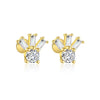 Wholesale Women's S925 Sterling Silver Earrings With Four Leaf Clover Butterfly Love Tassel Heart Shape Flower And Geometric Patterns And Zirconia