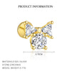 Wholesale Women's S925 Sterling Silver Earrings With Four Leaf Clover Butterfly Love Tassel Heart Shape Flower And Geometric Patterns And Zirconia