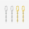 Wholesale Women's S925 Sterling Silver Earrings With Geometric Joker Design And Platinum Or 18K Gold Electroplating