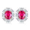 Wholesale Women's S925 Sterling Silver Earrings With Geometric Pattern And Electroplating Treatment