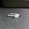 Wholesale Women's S925 Sterling Silver Elegant Geometric Moissanite Ring With Four Claw Setting