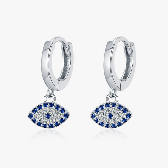 Wholesale Women's S925 Sterling Silver Eyeshaped Electroplated Light Luxury Earrings