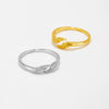 Wholesale Women's S925 Sterling Silver Fashion Geometric Opening Adjustable Ring With Electroplating Treatment
