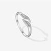 Wholesale Women's S925 Sterling Silver Fashion Geometric Opening Adjustable Ring With Electroplating Treatment