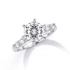 Wholesale Women's S925 Sterling Silver Fireworks Ring With Geometric Pattern And Electroplating Process