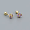 Wholesale Women's S925 Sterling Silver Floral Zircon Earrings With Electroplating