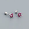 Wholesale Women's S925 Sterling Silver Floral Zircon Earrings With Electroplating