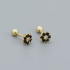 Wholesale Women's S925 Sterling Silver Floral Zircon Earrings With Electroplating