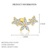 Wholesale Women's S925 Sterling Silver Flower Design Minimalist Earrings With Zirconia