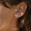 Wholesale Women's S925 Sterling Silver Flower Design Minimalist Earrings With Zirconia